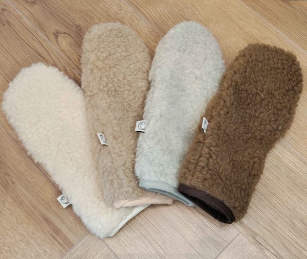 Wollen wanten dames Woolskins vingerloze handschoenen