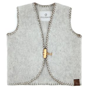 Wollen Bodywarmer voor Baby & Kind Woolskins Amsterdam grijs