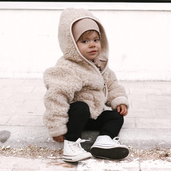 Woolen Baby Coat A Basic Brand Woolskins beige