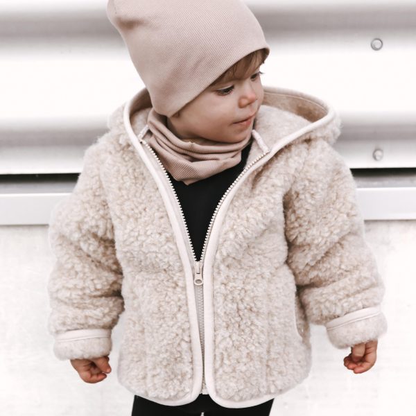 Woolen Baby Coat A Basic Brand Woolskins beige