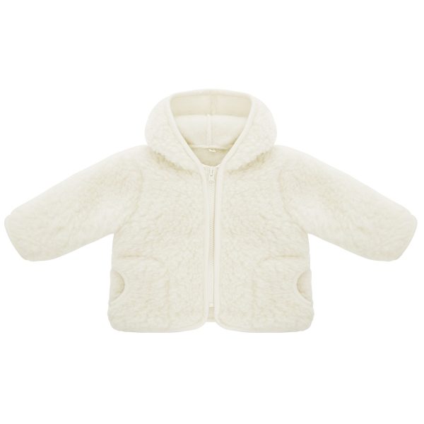 Woolen Baby Coat A Basic Brand Woolskins ecru