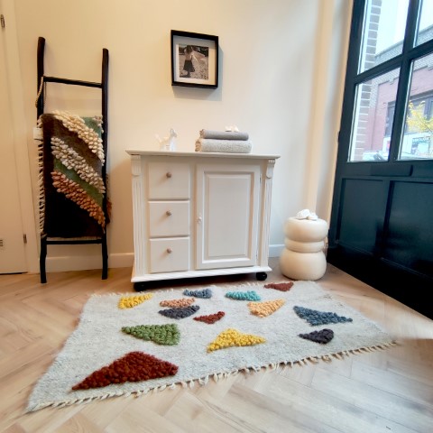 Tapis en Laine Chambre d'Enfant Peaux de Laine nouées Main