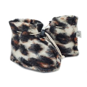 Wollen Babyslofjes Woolskins panter print